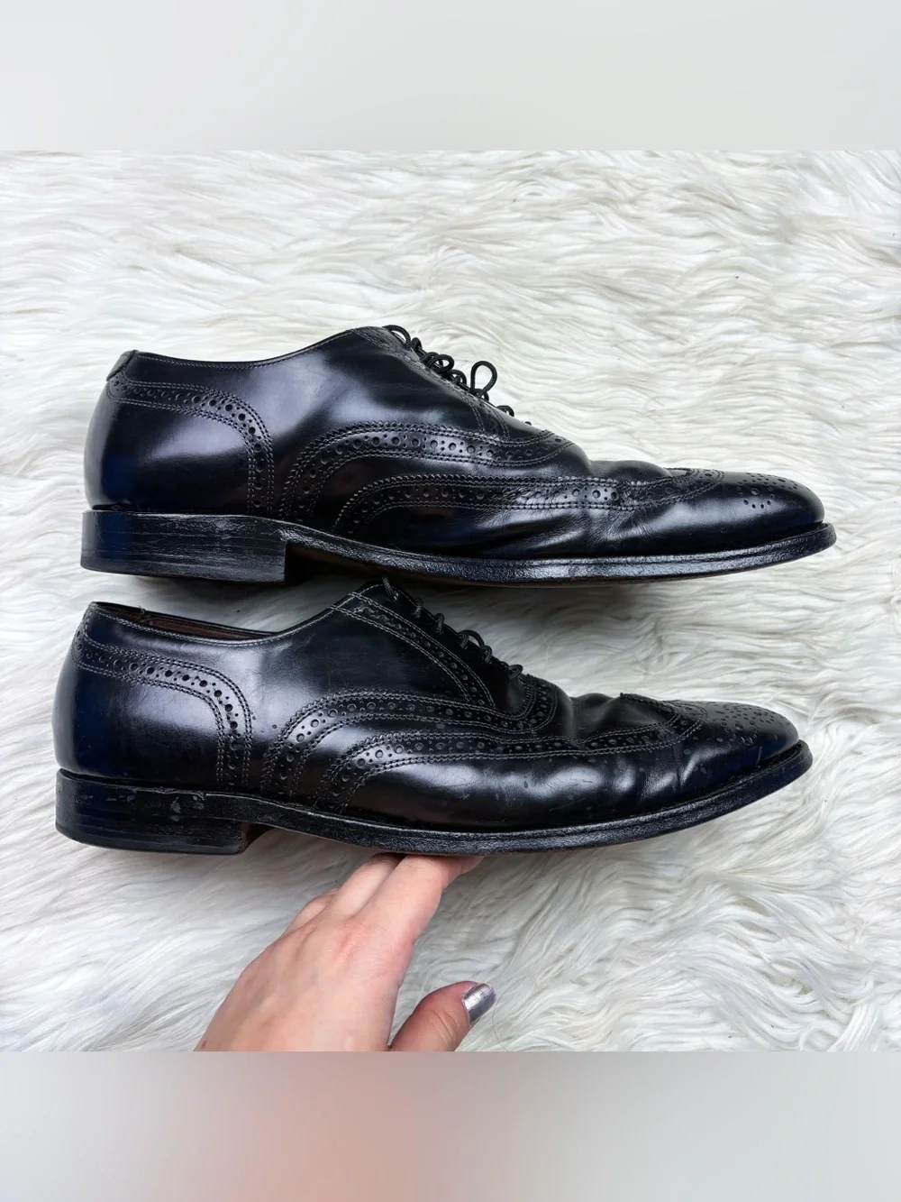 Allen Edmonds Lloyd McAllister Wingtip Oxford Dress Shoes Black Mens 11.5 Formal
